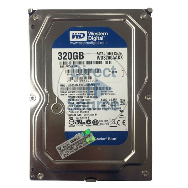 HP 634604-002 - 320GB 7.2K SATA 6.0Gbps 3.5" 16MBCache Hard Drive