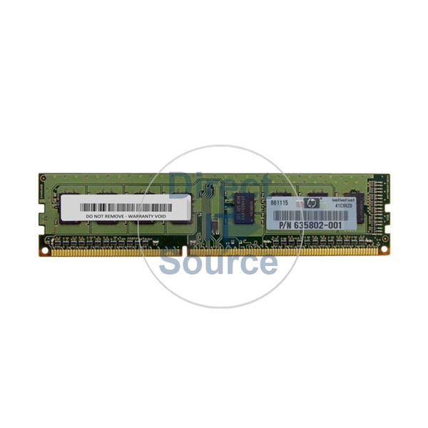 HP 635802-001 - 1GB DDR3 PC3-10600 NON-ECC UNBUFFERED 240 Pins Memory