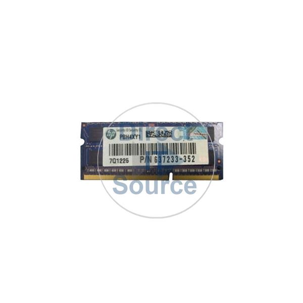 HP 637233-352 - 4GB DDR3 PC3-12800 NON-ECC UNBUFFERED 204 Pins Memory