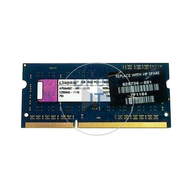 HP 639736-001 - 1GB 1333MHz DDR3-1333 PC3-10600 204p SODIMM Memory