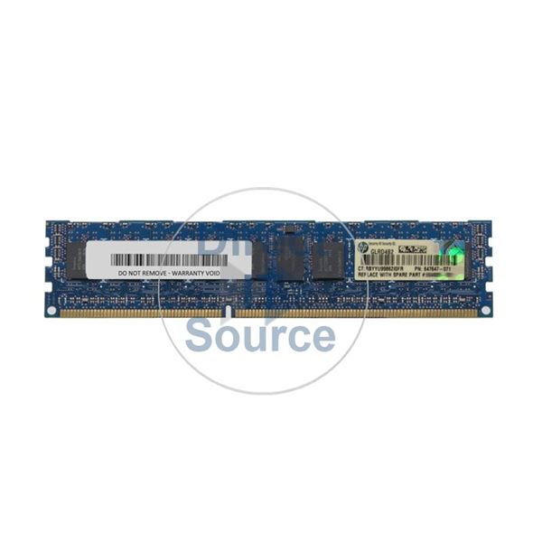 HP 647647-001 - 4GB DDR3 PC3-10600 ECC Registered 240-Pins Memory