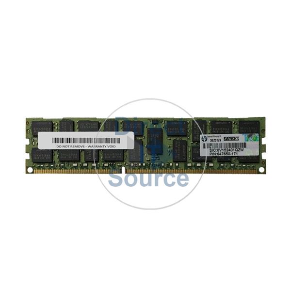 HP 647650-171 - 8GB DDR3 PC3-10600 ECC Registered 240 Pins Memory