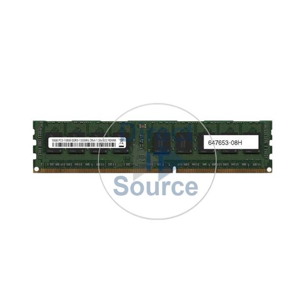 HP 647653-08H - 16GB DDR3 PC3-10600 ECC Registered 240-Pins Memory