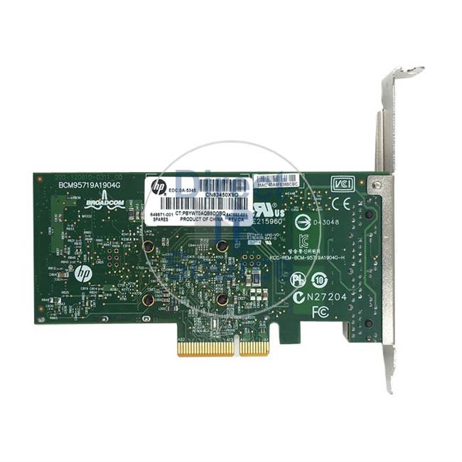 HP 649871-001 - Quad Port 4-Port 331T 1GB NIC Ethernet Adapter