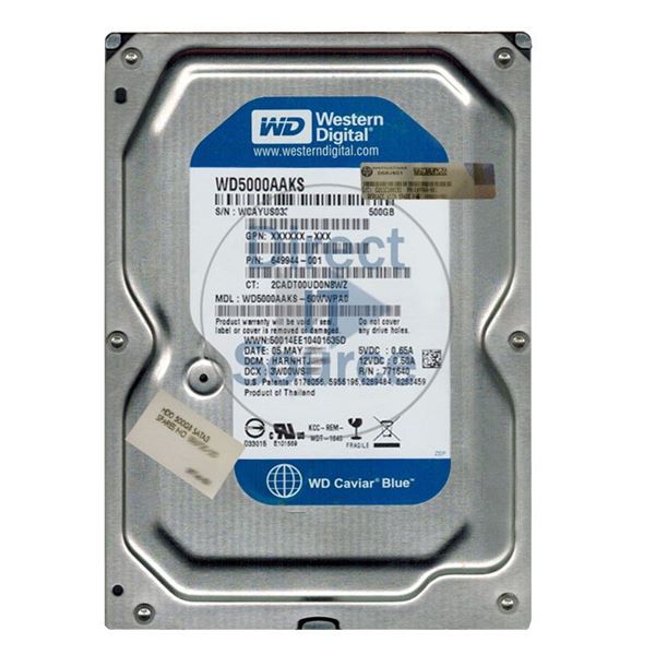 HP 649944-001 - 500GB 7.2K SATA 3.0Gbps 3.5" Hard Drive