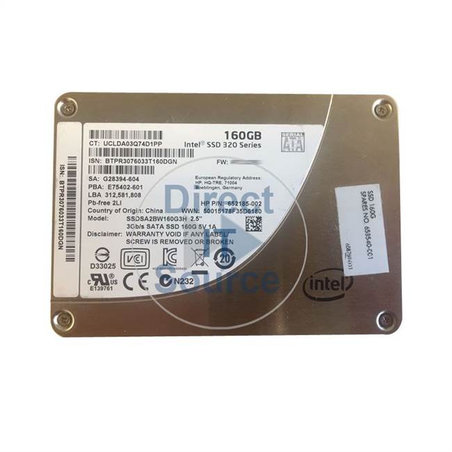 HP 653540-001 - 160GB SATA 2.5" SSD