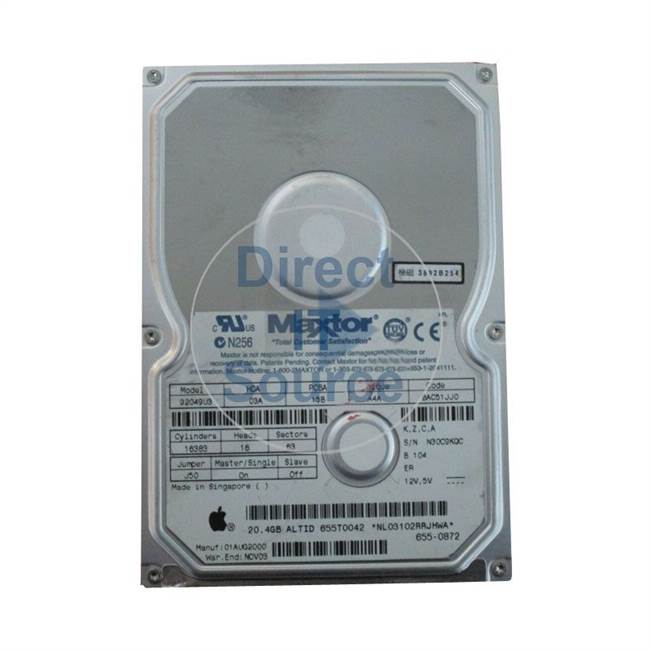 Apple 655-0872 - 20.4GB IDE 3.5" Hard Drive