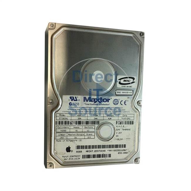 Apple 655-0891 - 60GB 7.2K IDE 3.5" Hard Drive