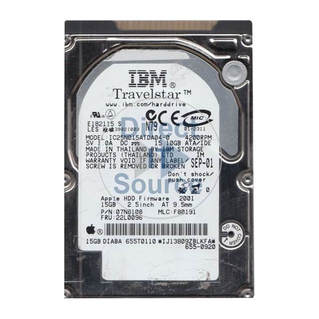 Apple 655-0920 - 15GB 4.2K IDE 2.5" Hard Drive