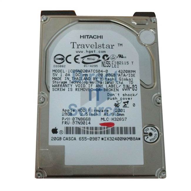 Apple 655-0987 - 20GB 4.2K IDE 2.5" Hard Drive