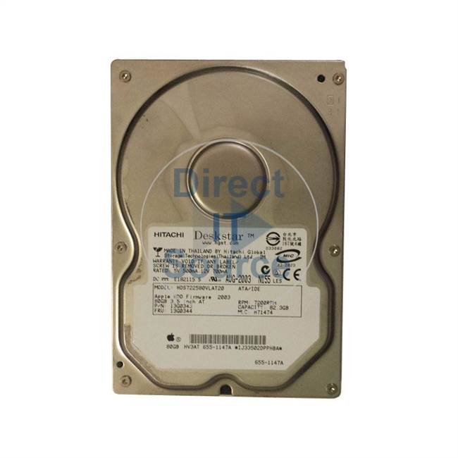 Apple 655-1147A - 82.30GB 7.2K IDE 3.5" Hard Drive