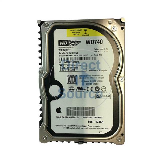 Apple 655-1245A - 74GB 10K SATA 3.5" Hard Drive