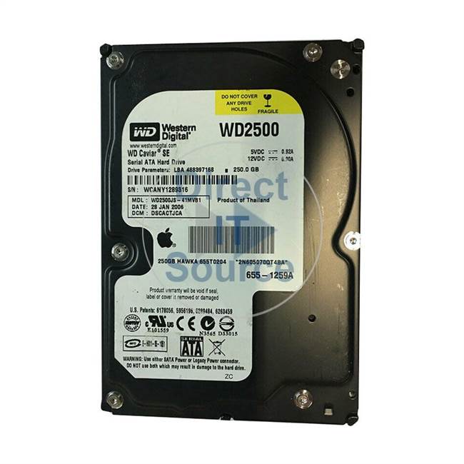 Apple 655-1259A - 250GB 7.2K SATA 3.5" Hard Drive