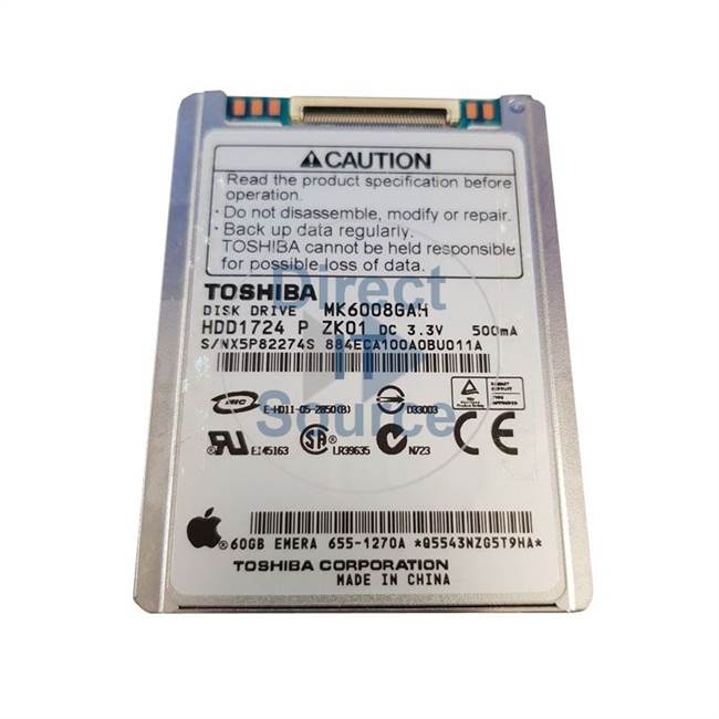 Apple 655-1270A - 60GB ATA-100 1.8" Hard Drive