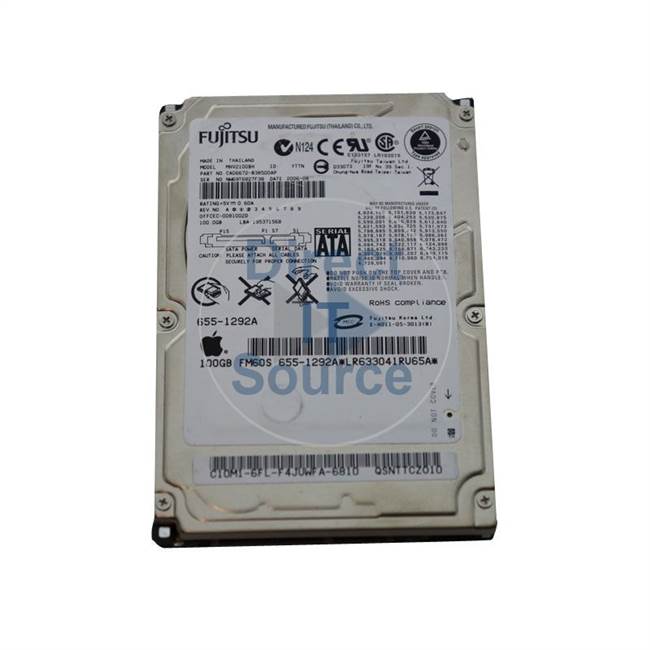 Apple 655-1292A - 100GB 5.4K SATA 2.5" Hard Drive