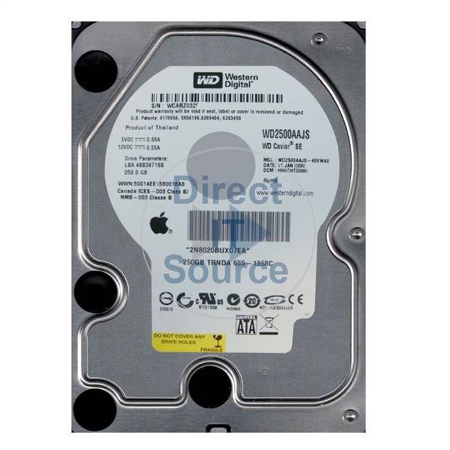 Apple 655-1358C - 250GB 7.2K SATA 3.0Gbps 3.5" 8MB Hard Drive