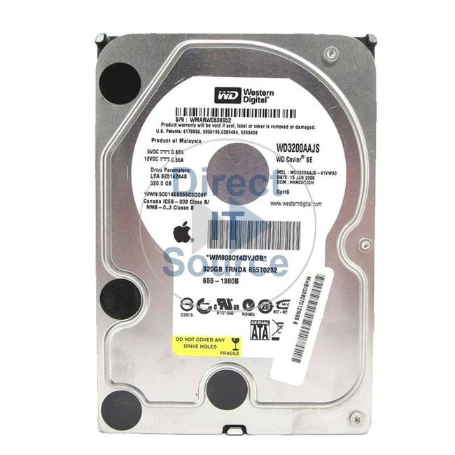 Apple 655-1380B - 320GB 7.2K SATA 3.5" Hard Drive