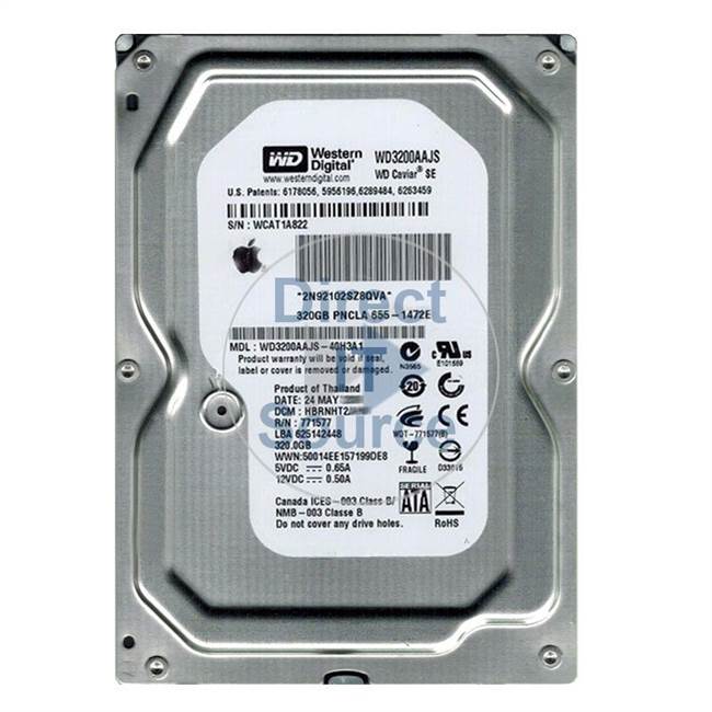 Apple 655-1472E - 320GB 7.2K SATA 3.0Gbps 3.5" 8MB Hard Drive