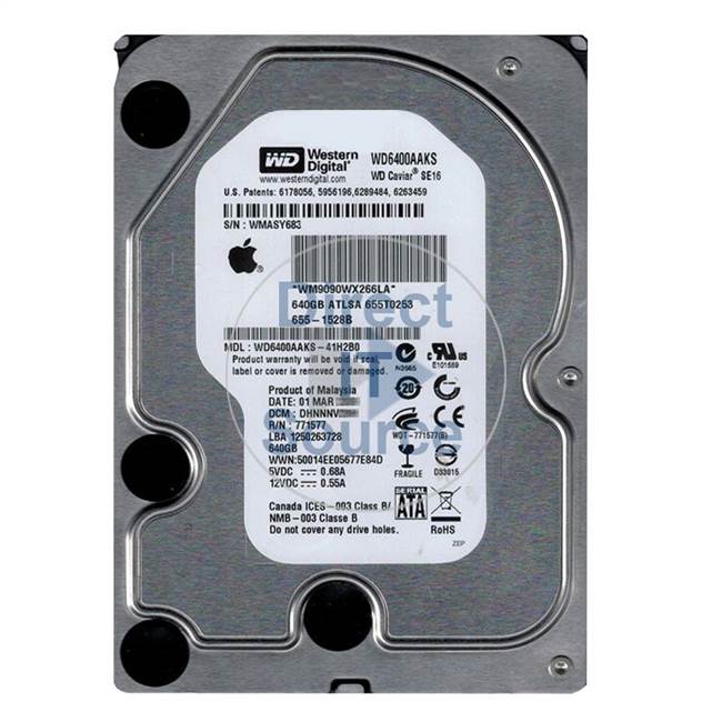 Apple 655-1528B - 640GB 7.2K SATA 3.0Gbps 3.5" 16MB Hard Drive