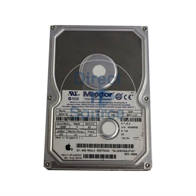 Apple 655T0040 - 20GB 7.2K IDE 3.5" Hard Drive