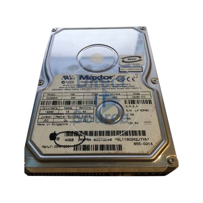 Apple 655T0046 - 40GB IDE 3.5" Hard Drive