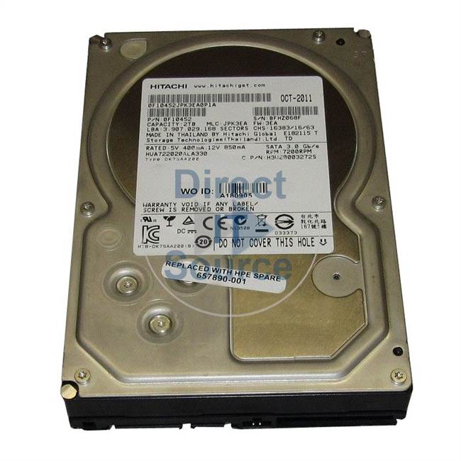 HP 657890-001 - 2TB SATA Hard Drive