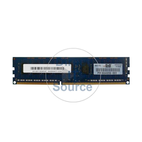 HP 664696-001 - 8GB DDR3 PC3-10600 ECC UNBUFFERED 240 Pins Memory