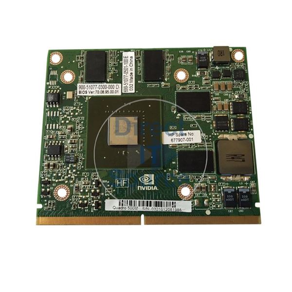 HP 665076-001 - 1GB Nvidia Quadro Q500M Video Card