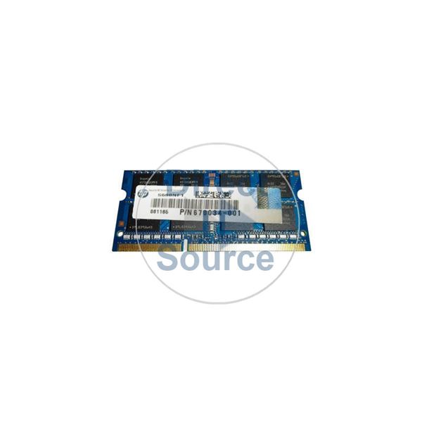 HP 670034-001 - 8GB DDR3 PC3-12800 NON-ECC UNBUFFERED 204 Pins Memory