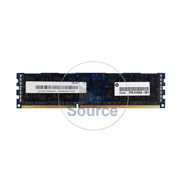 HP 672309-581 - 16GB  DDR3 PC3-12800 ECC Registered 240 Pins Memory