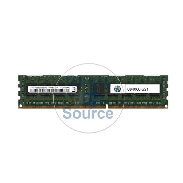 HP 684066-S21 - 16GB DDR3 PC3-12800 ECC Registered 240-Pins Memory