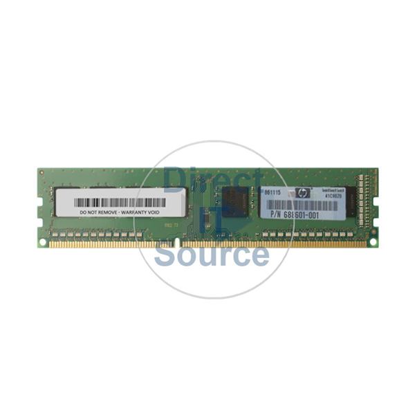 HP 688601-001 - 8GB DDR3 PC3-12800 NON-ECC UNBUFFERED 240 Pins Memory
