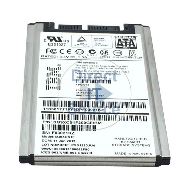 68Y7719 IBM - 200GB SATA 3.0Gbps 1.8" Cache Hard Drive