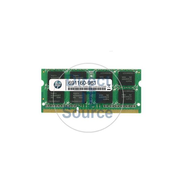 HP 691160-961 - 8GB DDR3 PC3-12800 Non-ECC Unbuffered 204-Pins Memory