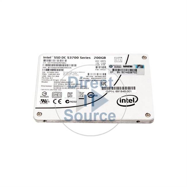 HP 691849-001 - 200GB SATA 6.0Gbps 2.5" SSD