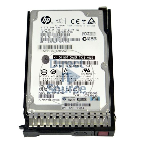 HP 697578-003 - 1.2TB 10K SAS 6.0Gbps 2.5" Hard Drive