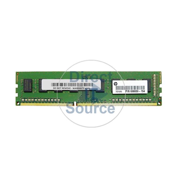 HP 698650-154 - 4GB DDR3 PC3-12800 NON-ECC UNBUFFERED 240 Pins Memory