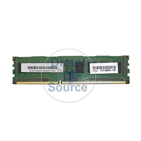 HP 698650-581 - 4GB DDR3 PC3-12800 Non-ECC Unbuffered 240-Pins Memory