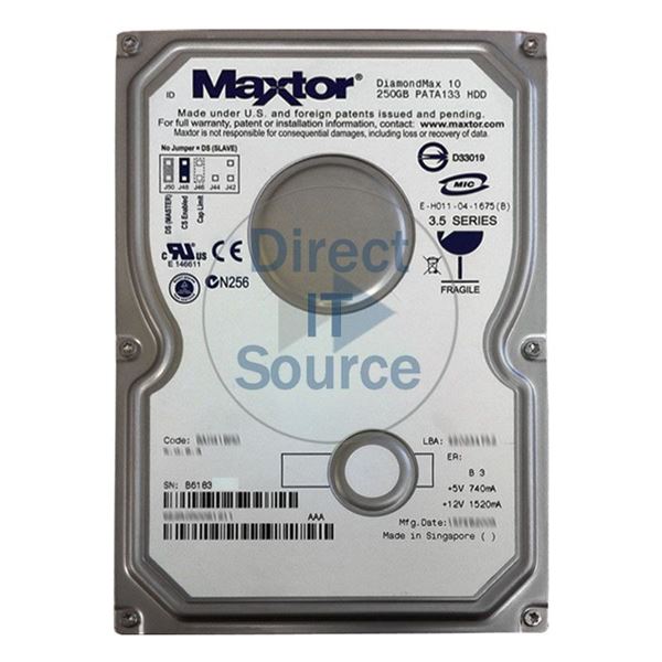 Maxtor 6B250R0 - 250GB 7.2K PATA/133 3.5" 16MB Cache Hard Drive
