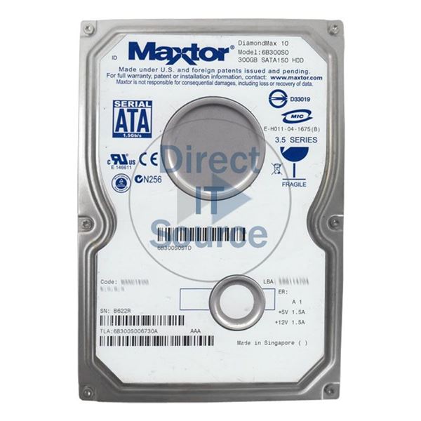 Maxtor 6B300S0-06730A - 300GB 7.2K SATA 1.5Gbps 3.5" 16MB Cache Hard Drive