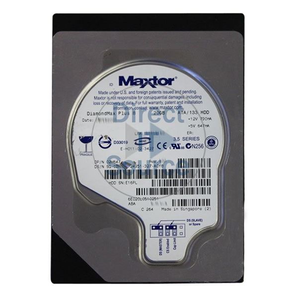 Maxtor 6E020L0-510251 - 20GB 7.2K ATA/133 3.5" 2MB Cache Hard Drive