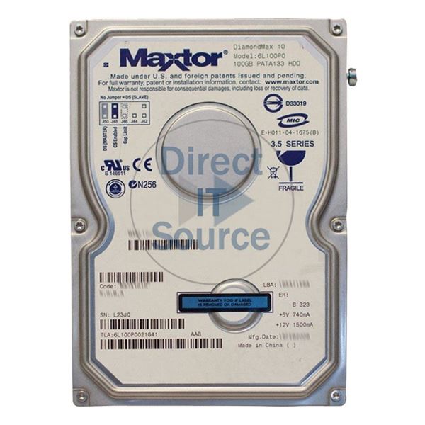 Maxtor 6L100P0-021G41 - 100GB 7.2K PATA/133 3.5" 8MB Cache Hard Drive