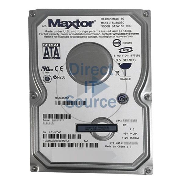 Maxtor 6L300S0-06AH4A - 300GB 7.2K SATA 1.5Gbps 3.5" 16MB Cache Hard Drive