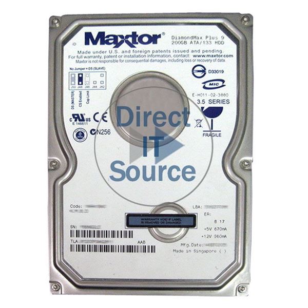 Maxtor 6Y200P0-062241 - 200GB 7.2K ATA/133 3.5" 8MB Cache Hard Drive