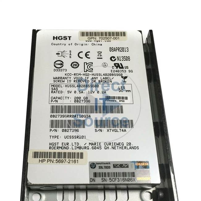 HP 702507-001 - 200GB SAS SSD