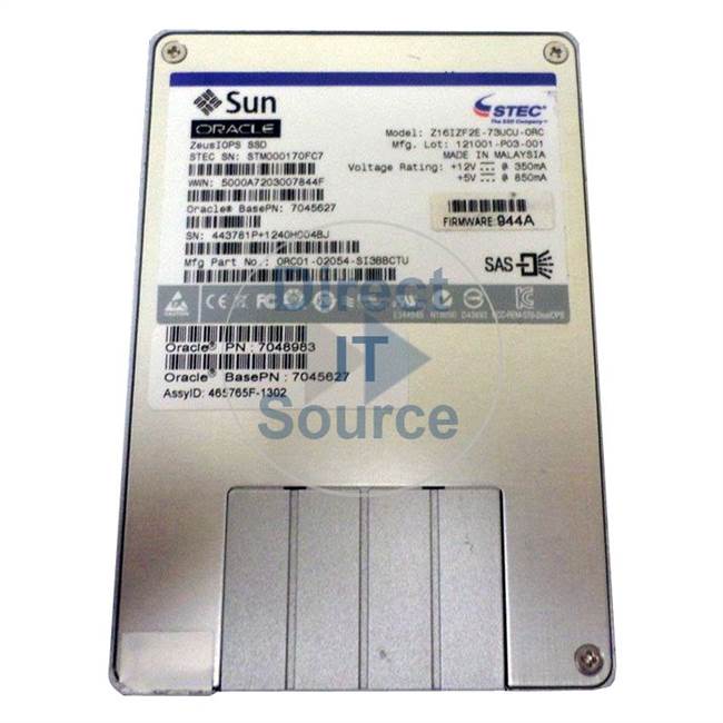 Sun 7044379 - 73GB SAS 2.5" SSD