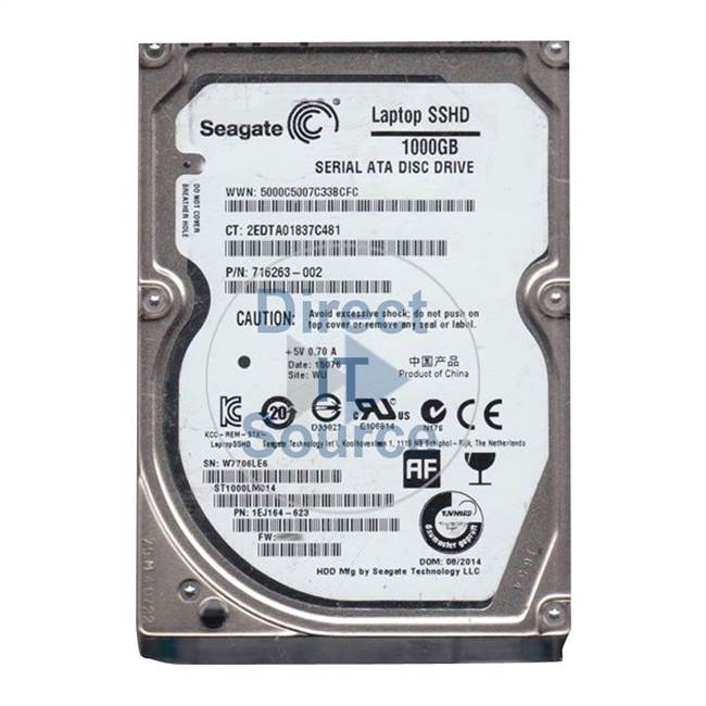 HP 716263-002 - 1TB 5.4K SATA 6.0Gbps 2.5" 64MB SSD