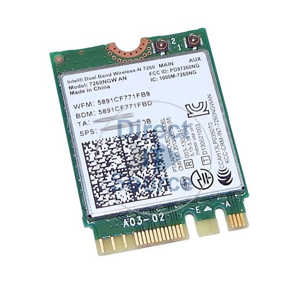 HP 716274-001 - Dual Band 7260 2X2 WIFI + BT Wireless-N Card