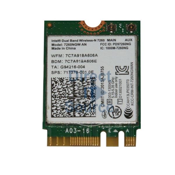 HP 717379-001 - PCI-E Mini Dual Band Wireless-N 7260 Card