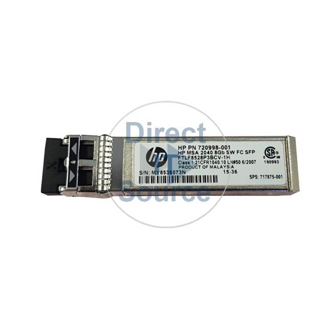 HP 717875-001 - 8GB Short Wave Fiber Channel SFP Transciever